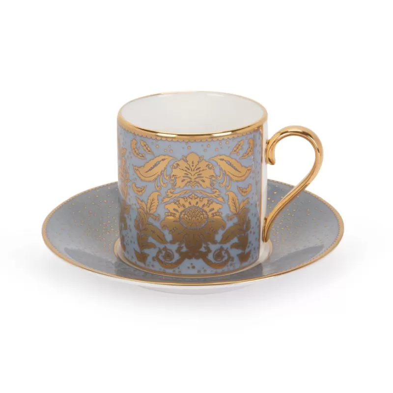 Acanthus Grey Coffee Cup And Saucer*Royal Collection Shop Sale