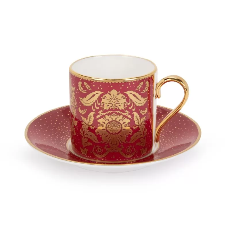 Acanthus Pink Coffee Cup And Saucer*Royal Collection Shop Cheap