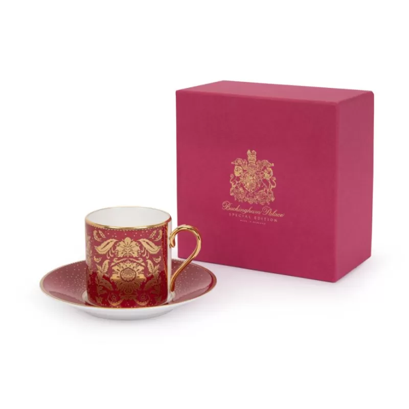 Acanthus Pink Coffee Cup And Saucer*Royal Collection Shop Cheap