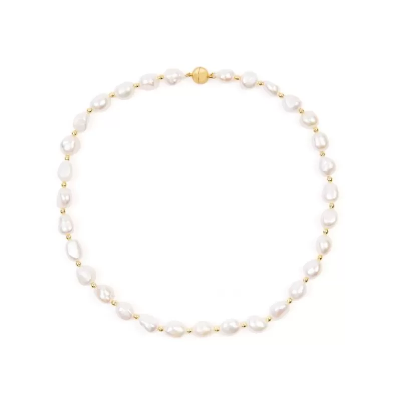 Baroque Pearl And Gold Bead Necklace*Royal Collection Shop Clearance