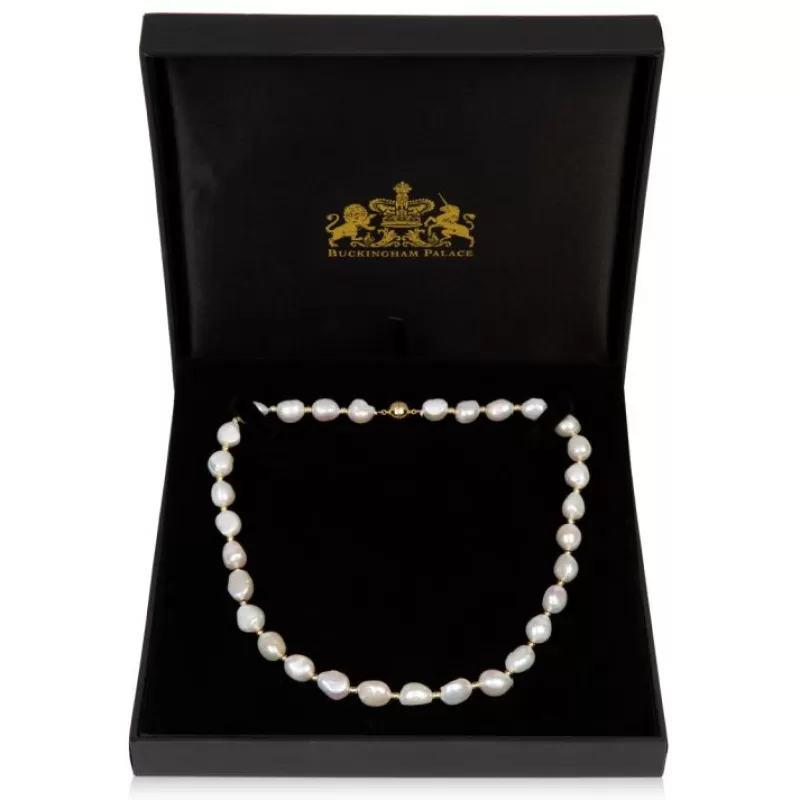 Baroque Pearl And Gold Bead Necklace*Royal Collection Shop Clearance