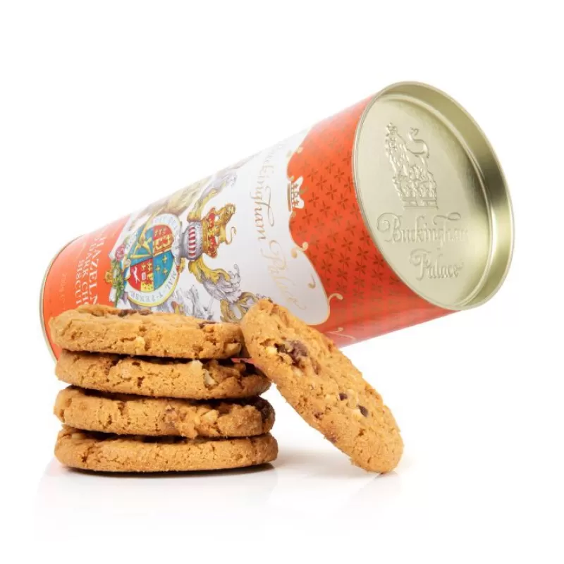 Buckingham Palace Hazelnut And Chocolate Chip Biscuit Tube*Royal Collection Shop Discount