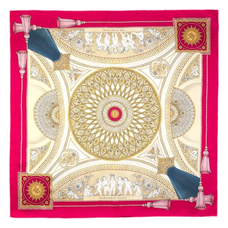 Buckingham Palace Music Room Silk Scarf*Royal Collection Shop Fashion