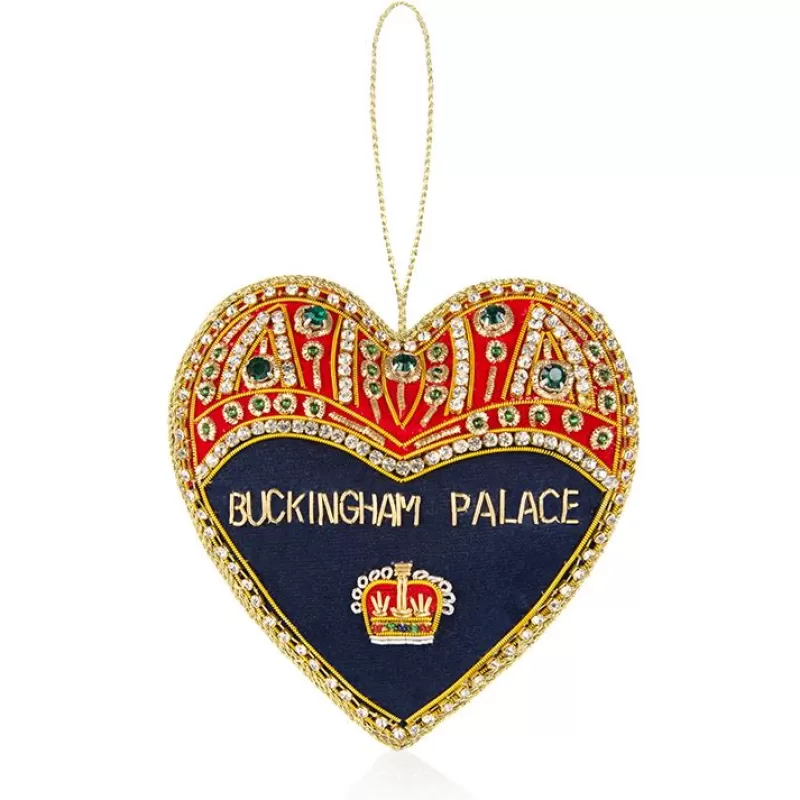 Buckingham Palace Navy And Red Heart Decoration*Royal Collection Shop New