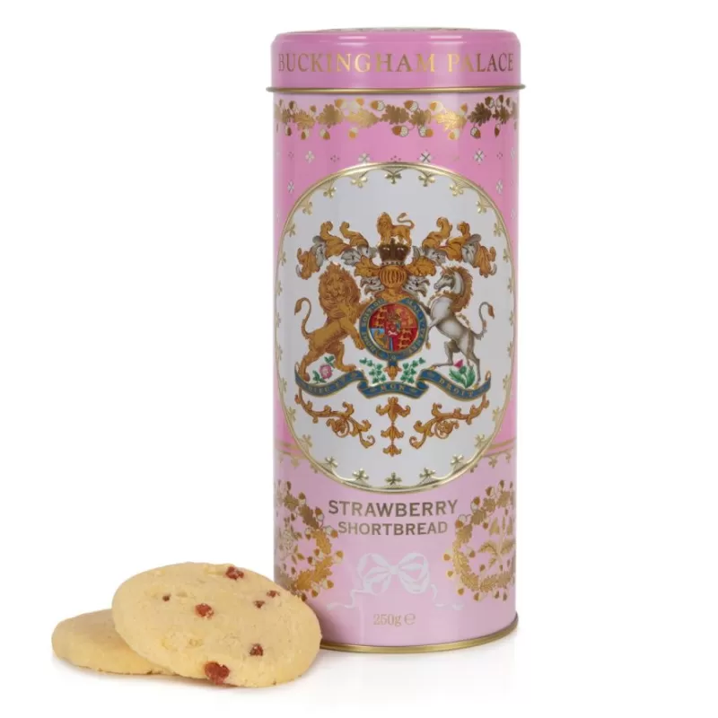 Buckingham Palace Strawberry And Clotted Cream Shortbread Biscuit Tin*Royal Collection Shop Cheap