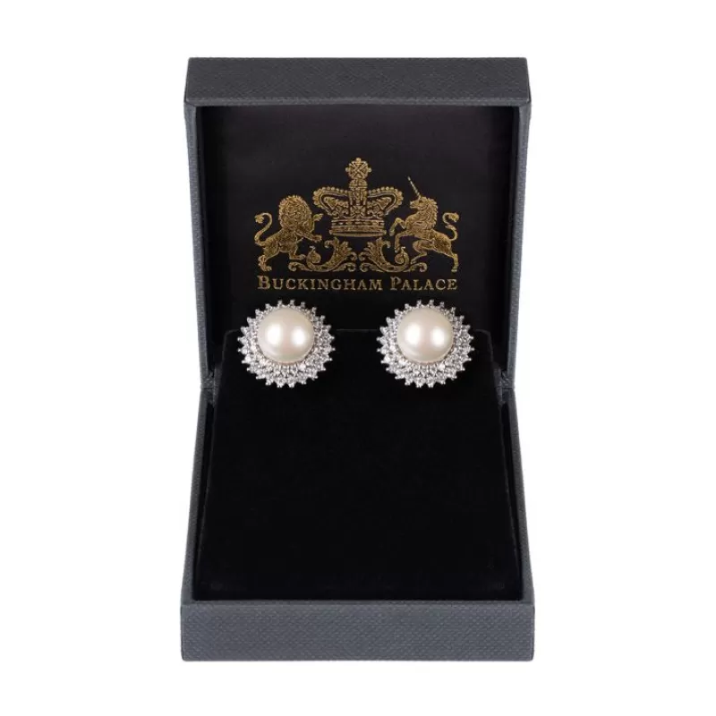 Centred Pearl Earrings*Royal Collection Shop Online