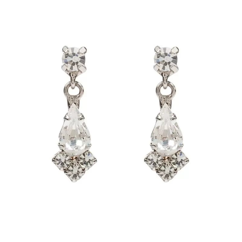 Crystal Decagon Earrings*Royal Collection Shop Flash Sale