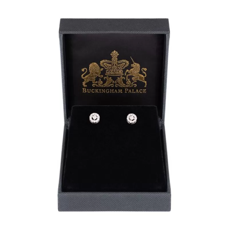 Diamante Stud Earrings*Royal Collection Shop Discount