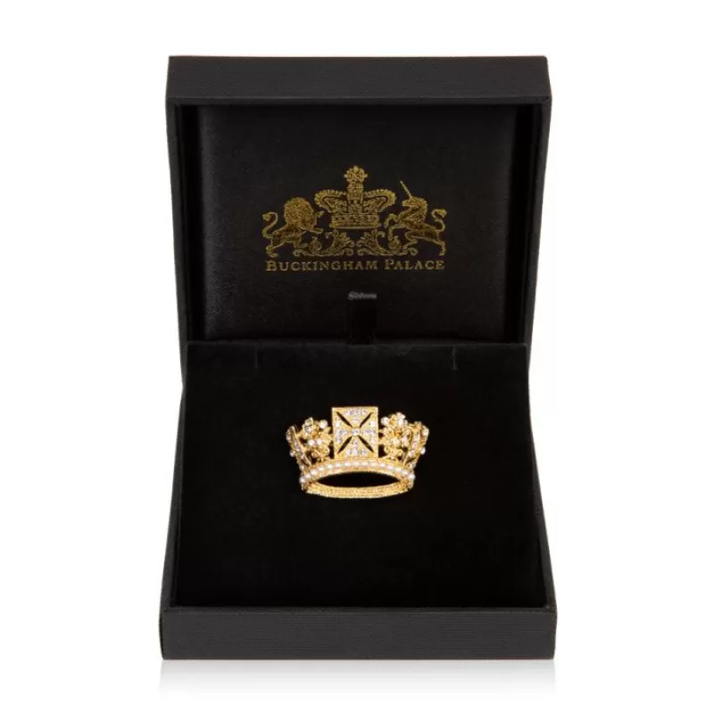 Gold Diadem Crown Brooch*Royal Collection Shop Cheap