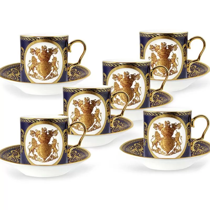 Lustre Cobalt Coffee Cup And Saucer Set*Royal Collection Shop Best