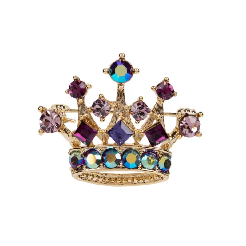 Purple And Gold Crown Brooch*Royal Collection Shop Best Sale