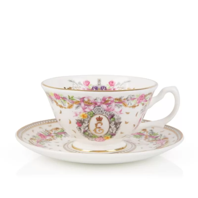 Queen Elizabeth Ii Commemorative Teacup And Saucer*Royal Collection Shop Sale