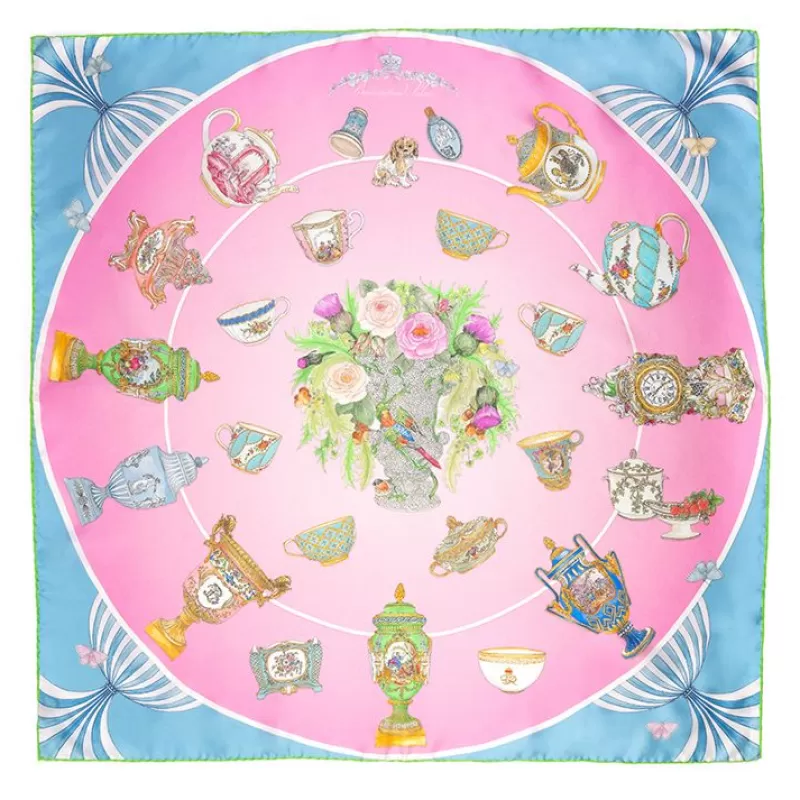 Royal Porcelain Silk Scarf*Royal Collection Shop Shop