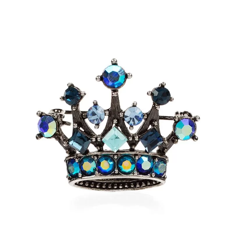 Small Blue Crystal Crown Brooch*Royal Collection Shop Best Sale