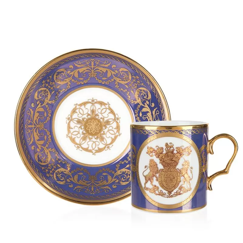 Special Edition Lustre Purple And Blue Coffee Cup And Saucer*Royal Collection Shop Shop
