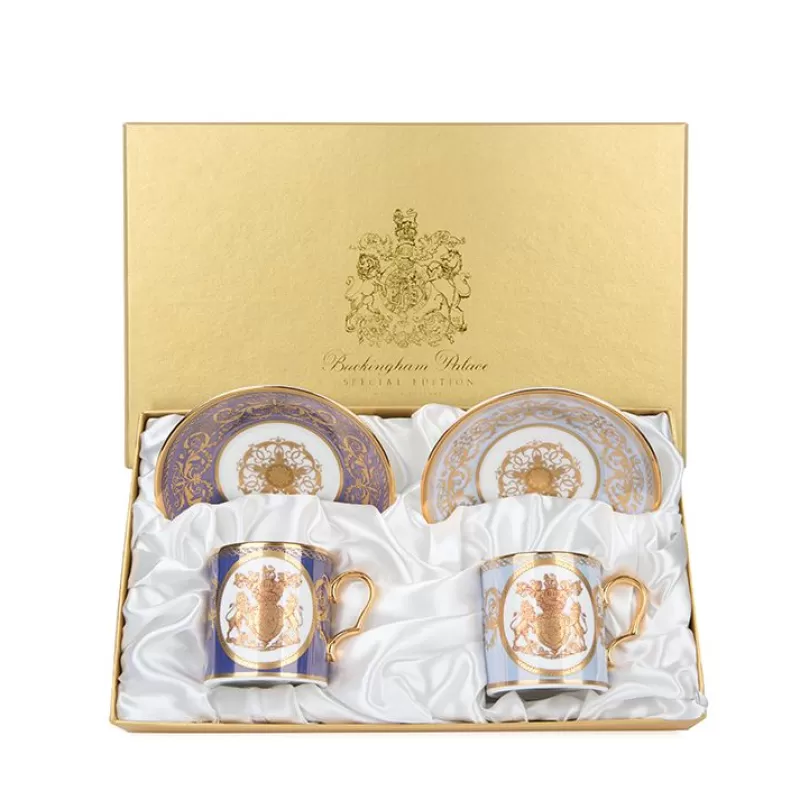 Special Edition Lustre Purple And Blue Coffee Cup And Saucer*Royal Collection Shop Shop