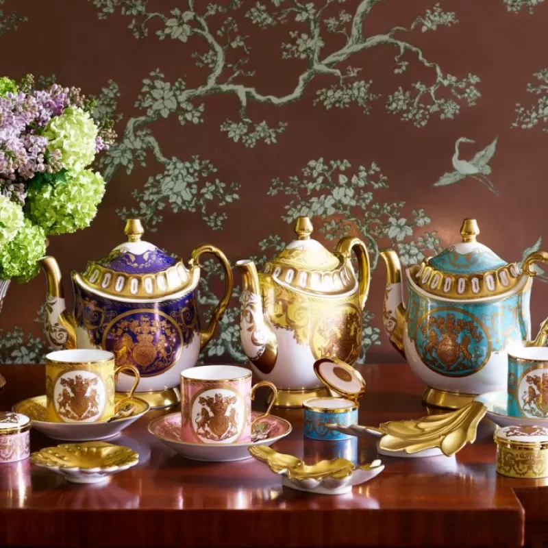 Special Edition Lustre Purple And Blue Coffee Cup And Saucer*Royal Collection Shop Shop