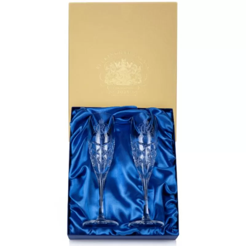 The Coronation Limited Edition Champagne Flutes*Royal Collection Shop New