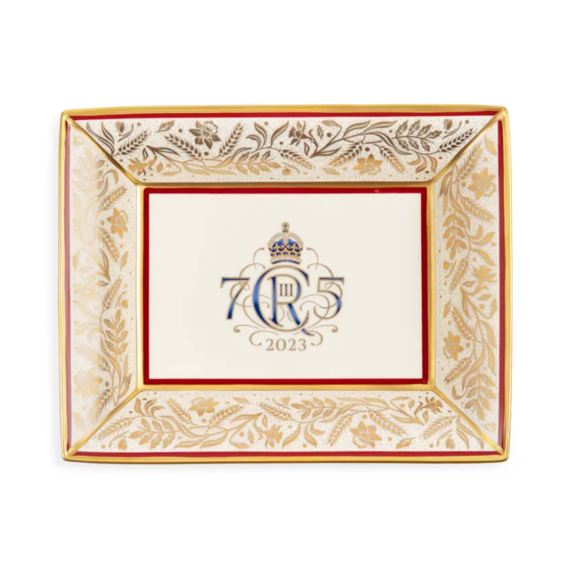 The King'S 75Th Birthday Limited Edition Red Tray*Royal Collection Shop Flash Sale