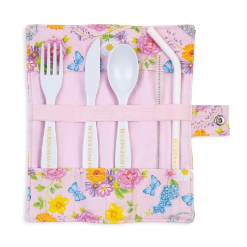 The Summertime Pink Bamboo Cutlery Wrap*Royal Collection Shop Fashion