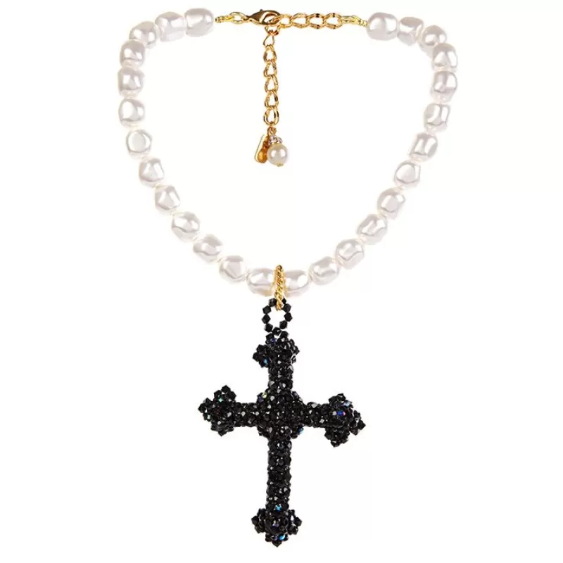 Vicki Sarge Black Cross Necklace*Royal Collection Shop Shop