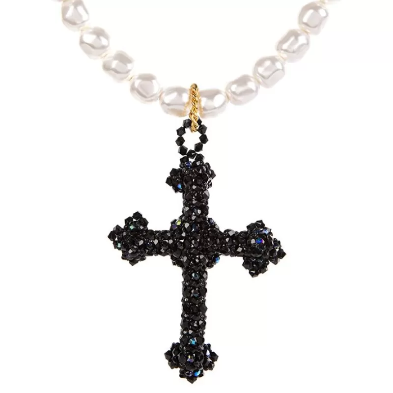 Vicki Sarge Black Cross Necklace*Royal Collection Shop Shop