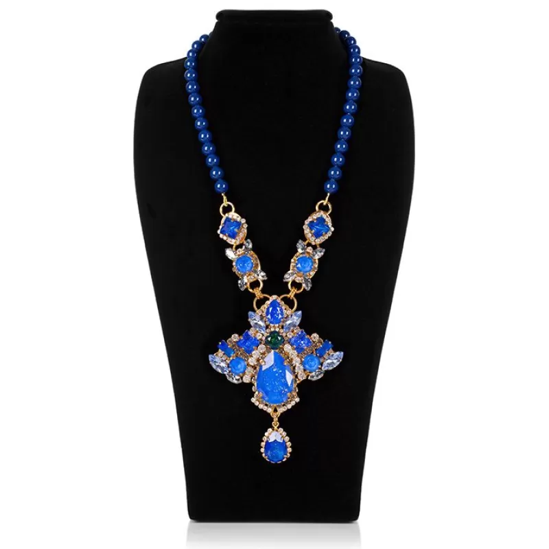 Vicki Sarge Large Blue Necklace*Royal Collection Shop Flash Sale