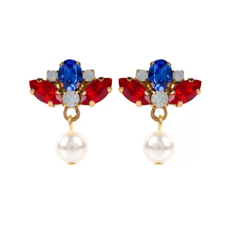 Vicki Sarge Red, White And Blue Small Drop Earrings*Royal Collection Shop Sale