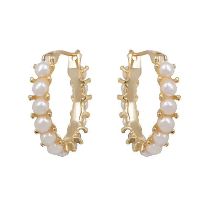 White Pearl Hoop Earrings*Royal Collection Shop Hot