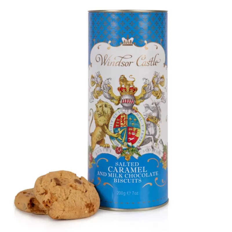 Windsor Castle Salted Caramel And Chocolate Biscuit Tube*Royal Collection Shop Cheap