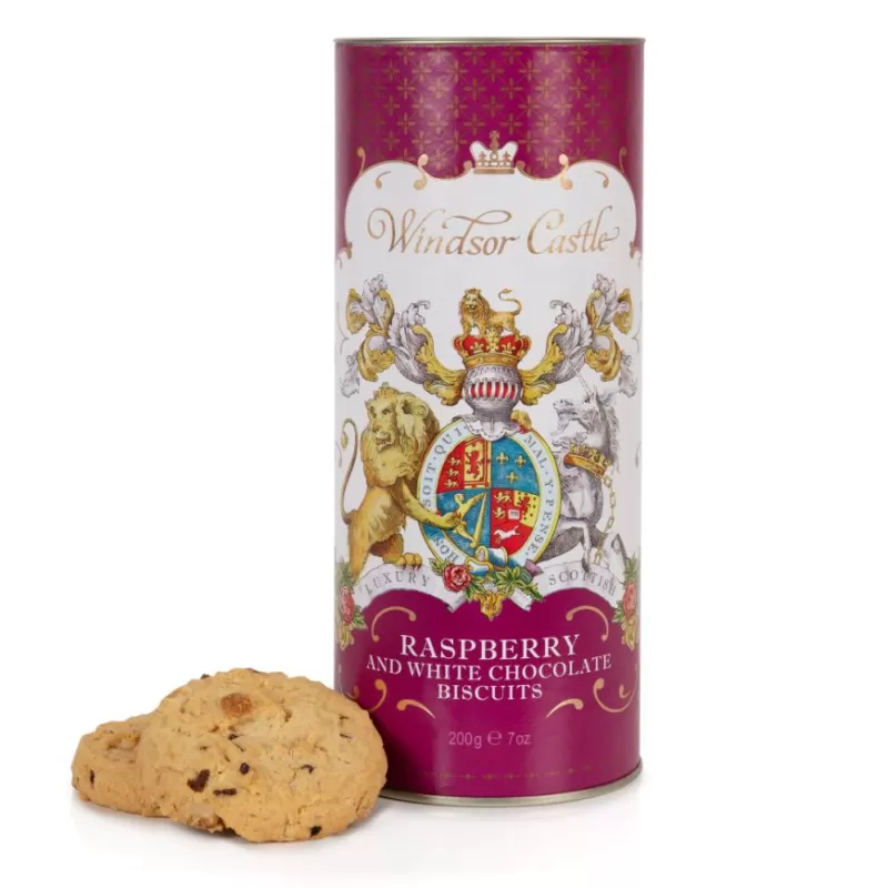 Windsor Castle White Chocolate And Raspberry Biscuit Tube*Royal Collection Shop Cheap